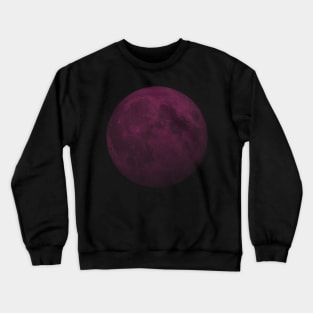 Minimal Pink Moon Mono color Moon Fake 3D Crewneck Sweatshirt